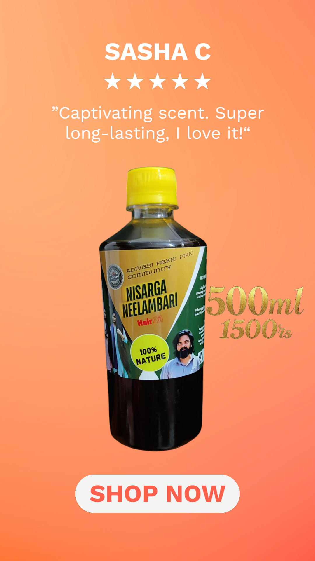 Nisarga Neelambari Hari oil Hair Oil - 100% Effective!